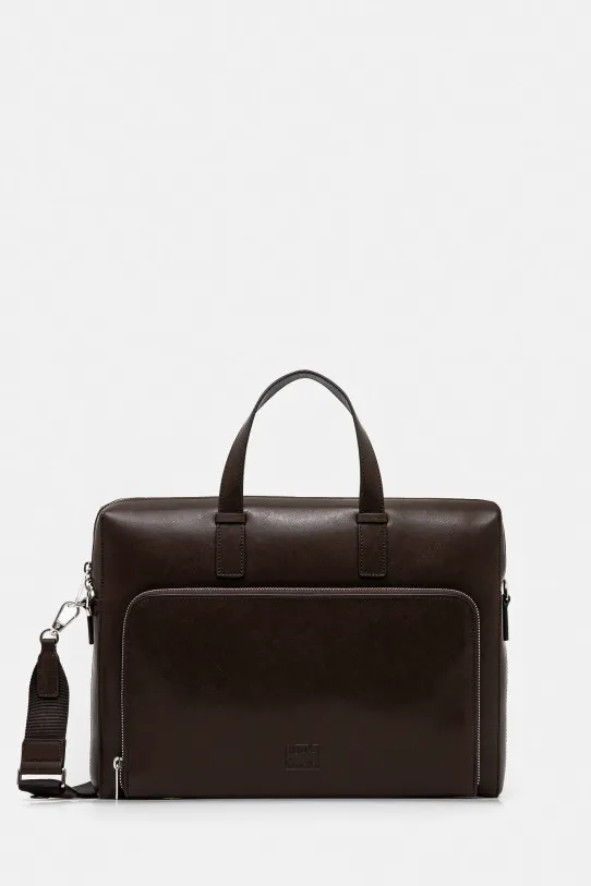Paul Smith torba na laptopa skórzana skóra licowa brązowy M1A.8082.PSOFTL