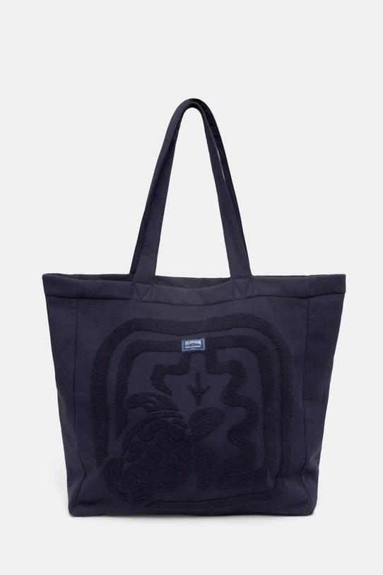 Vilebrequin geanta de bumbac BOUDOIR uni bleumarin BIRA29I3