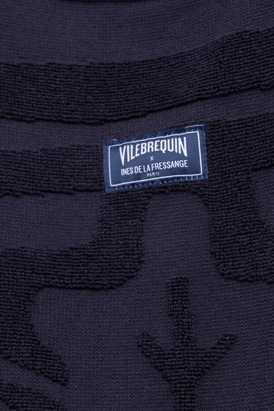 Βαμβακερή τσάντα Vilebrequin BOUDOIR BIRA29I3 σκούρο μπλε SS25
