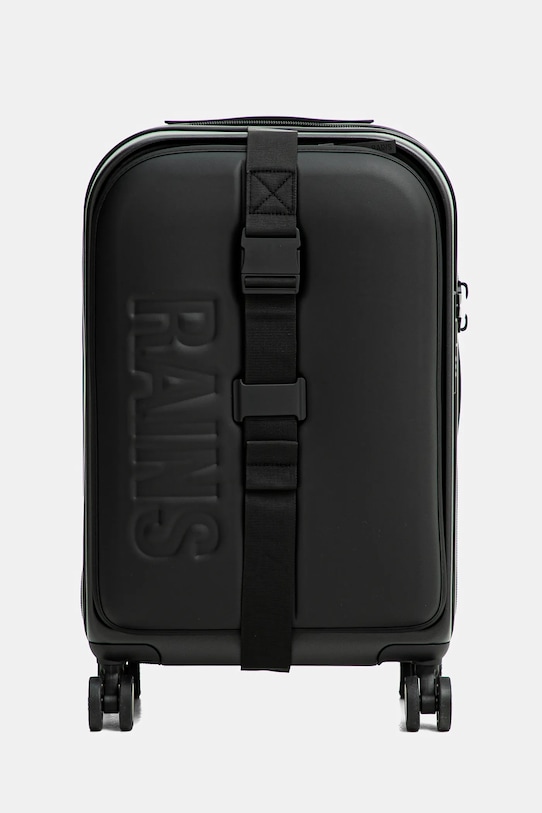 Rains valiză Texel Cabin Trolley W3 49-55x34x23 cm uni negru 14190.01
