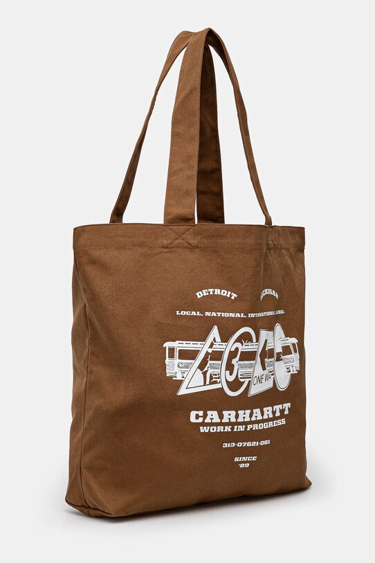 Pamučna torba Carhartt WIP Canvas Graphic Tote Large I032928.2NUXX smeđa SS25