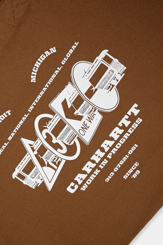 Pamučna torba Carhartt WIP Canvas Graphic Tote Large smeđa I032928.2NUXX