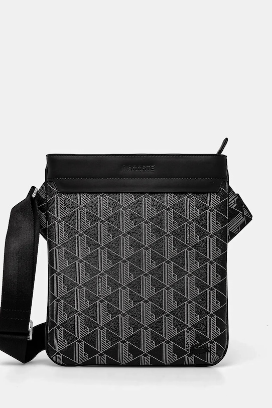 Malá taška Lacoste vzorovaný čierna NH4260LX