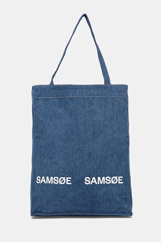 Τσάντα Samsoe Samsoe SALUCA υφασμάτινο μπλε U25100002
