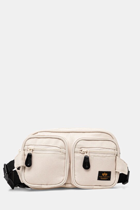 Malá taška Alpha Industries Label Waist Bag jednofarebný béžová 156943