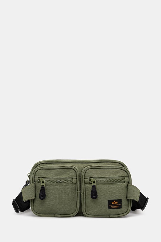 Alpha Industries saszetka Label Waist Bag nie mieści A4 zielony 156943