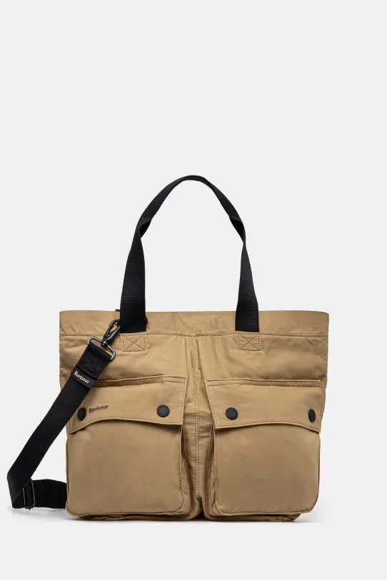 Barbour torba bawełniana Barbour Transport Carry All Tote Bag mieści A4 zielony UBA0744