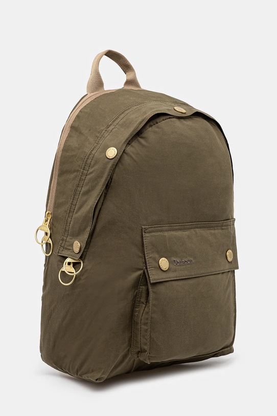 Barbour rucsac din bumbac Barbour Transport Zip Closure Backpack Bag UBA0747 verde SS25