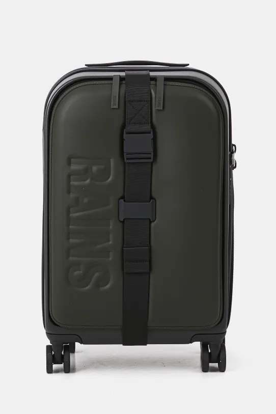 Rains walizka Texel Cabin Trolley W3 55x33x25 cm mieści A4 zielony 14190.03
