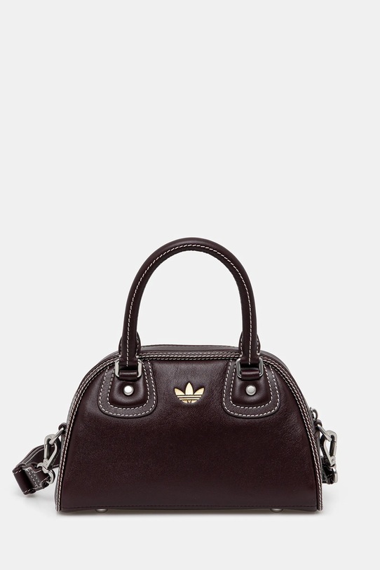 Δερμάτινη τσάντα adidas Originals x Wales Bonner Bwl Bag λείο μωβ JD1167