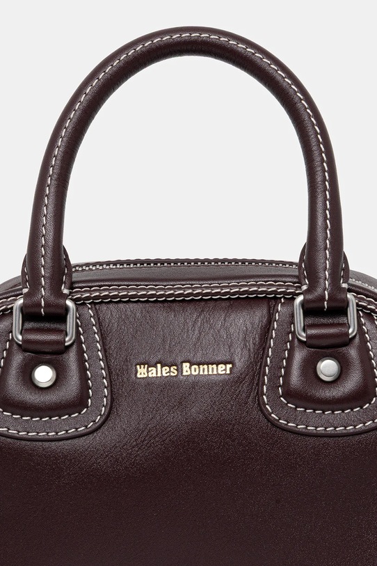 Δερμάτινη τσάντα adidas Originals x Wales Bonner Bwl Bag μωβ JD1167