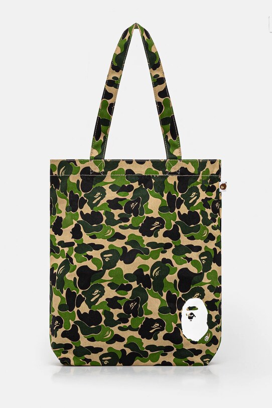 A Bathing Ape torba ABC camo tote bag tekstylny zielony 1K80189010