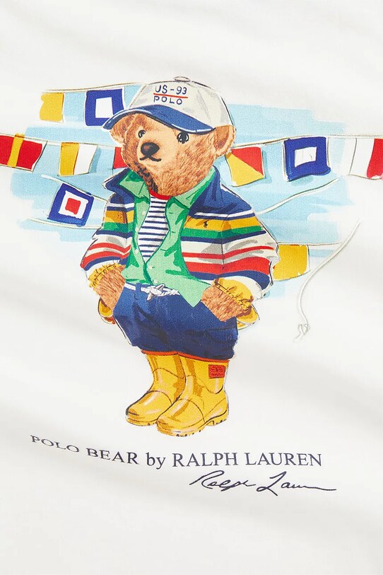 Мальчик Детская хлопковая футболка Polo Ralph Lauren 320958332001 белый