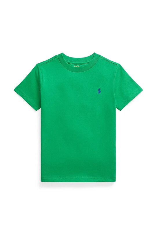 Детская хлопковая футболка Polo Ralph Lauren хлопок зелёный 322832904166