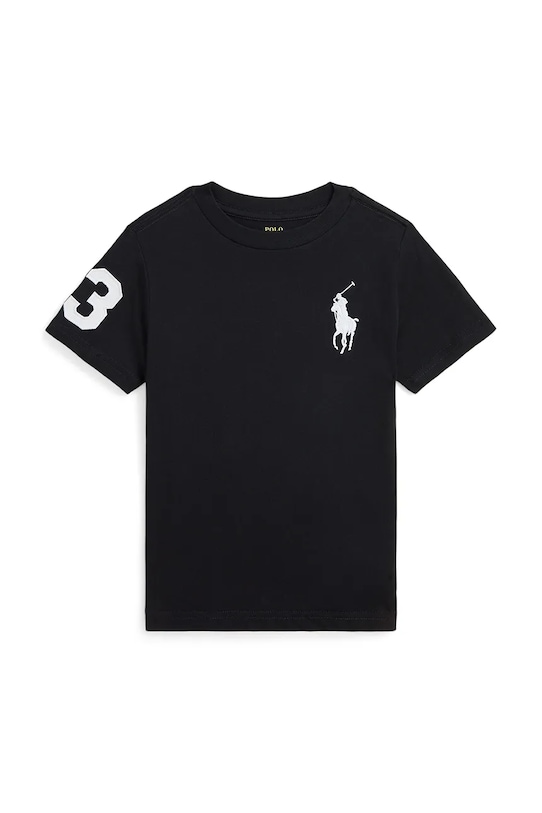Детская хлопковая футболка Polo Ralph Lauren хлопок чёрный 322832907055