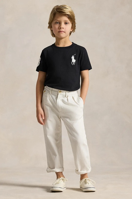 Polo Ralph Lauren t-shirt bawełniany dziecięcy czarny 322832907055