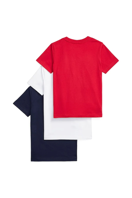 Дитяча бавовняна футболка Polo Ralph Lauren 3-pack 322884456001 червоний SS25