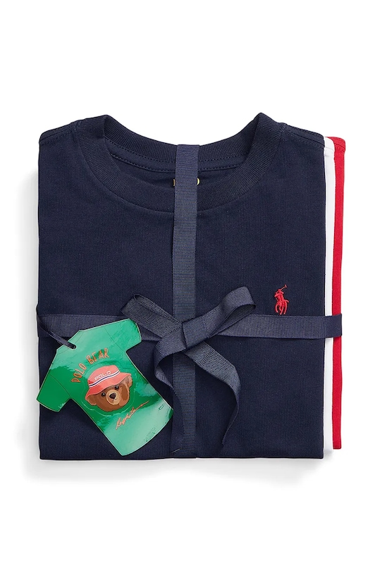 Хлопчик Дитяча бавовняна футболка Polo Ralph Lauren 3-pack 322884456001 червоний