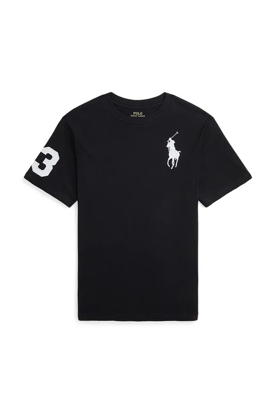 Детская хлопковая футболка Polo Ralph Lauren хлопок чёрный 323832907055