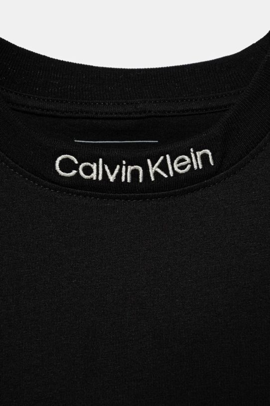 Chlapec Detské bavlnené tričko Calvin Klein Jeans 0 IB0IB02353.104.116.PPYA čierna