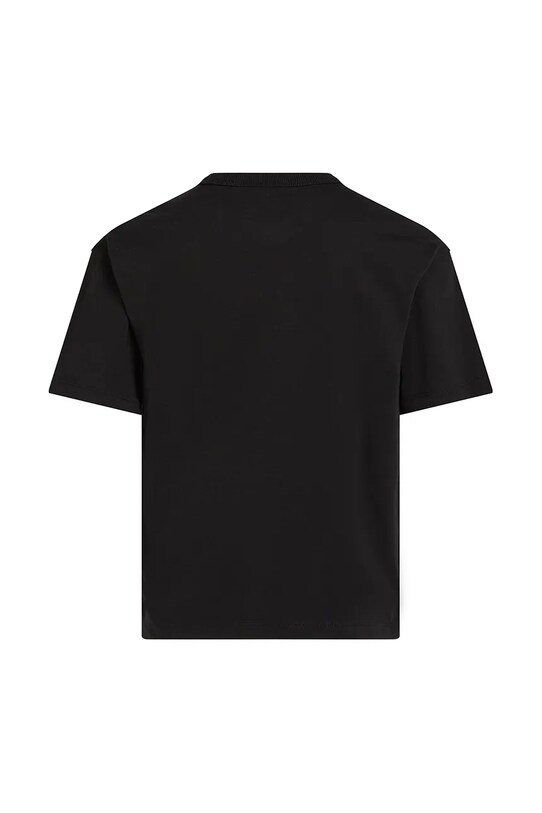 Мальчик Детская хлопковая футболка Calvin Klein Jeans 0 IB0IB02356.PPYA чёрный