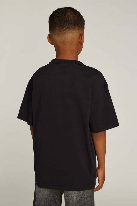 Calvin Klein Jeans t-shirt bawełniany dziecięcy 0 czarny IB0IB02356.PPYA
