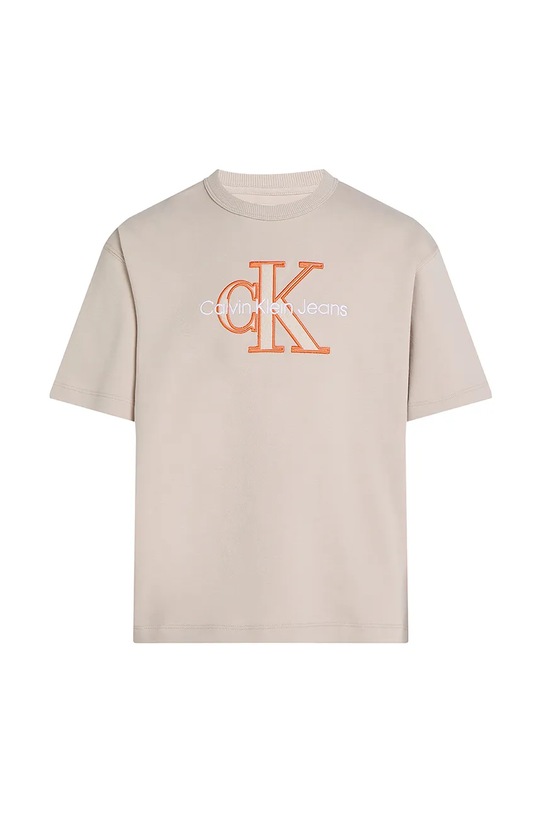 Calvin Klein Jeans t-shirt bawełniany dziecięcy 0 IB0IB02361.PPYA beżowy SS25
