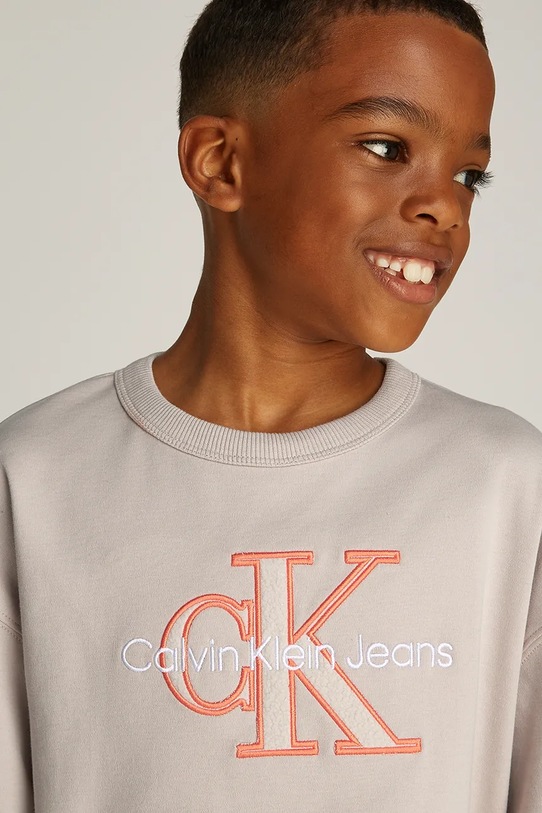 Calvin Klein Jeans t-shirt bawełniany dziecięcy 0 IB0IB02361.PPYA beżowy