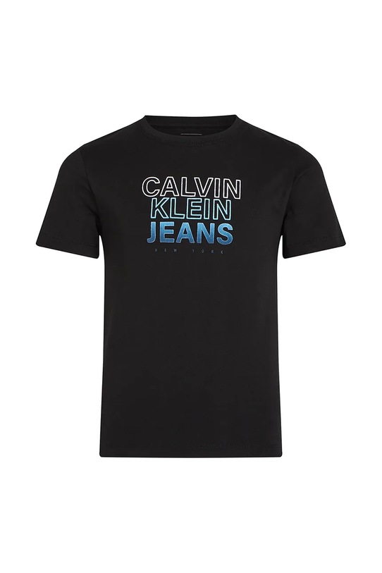 Calvin Klein Jeans t-shirt bawełniany dziecięcy 0 IB0IB02362.PPYA czarny SS25