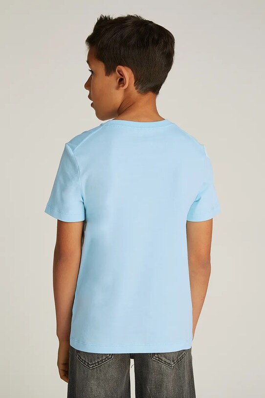Dětské bavlněné tričko Calvin Klein Jeans 0 modrá IU0IU00676.128.176.PPYA