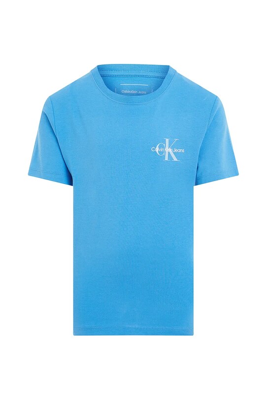 Дитяча бавовняна футболка Calvin Klein Jeans 0 IU0IU00678.128.176.PPYA блакитний SS25