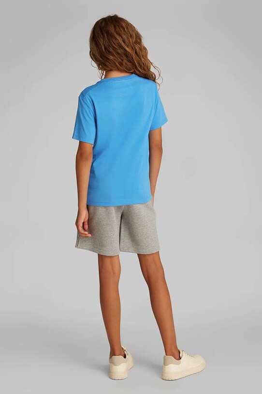 Дитяча бавовняна футболка Calvin Klein Jeans 0 блакитний IU0IU00678.128.176.PPYA