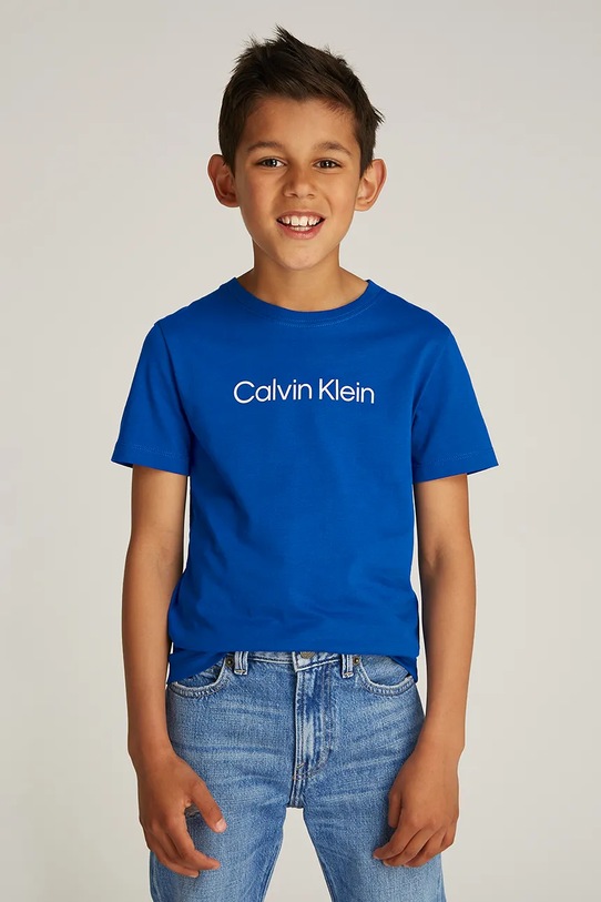 Calvin Klein Jeans gyerek pamut póló pamut kék IU0IU00682.128.176.PPYA