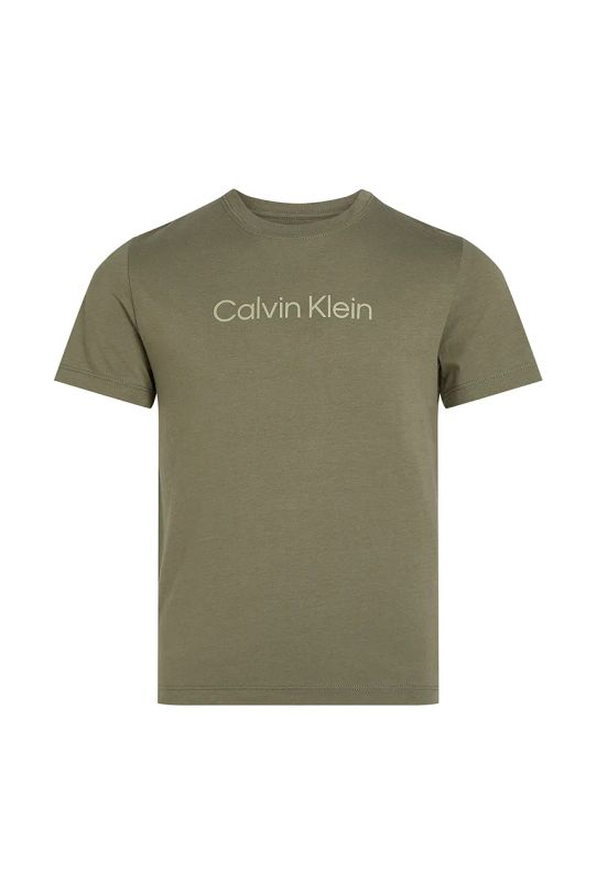 Calvin Klein Jeans t-shirt bawełniany dziecięcy 0 IU0IU00682.128.176.PPYA zielony SS25