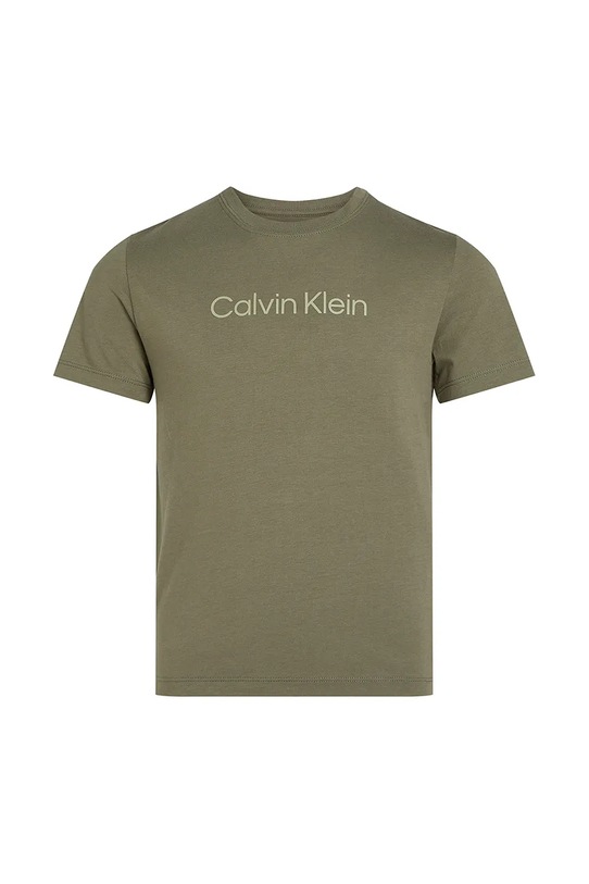 Calvin Klein Jeans gyerek pamut póló IU0IU00682.128.176.PPYA zöld SS25