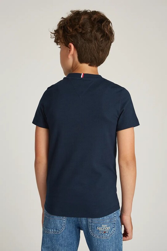 Băieți Tommy Hilfiger tricou de bumbac pentru copii KB0KB09351.PPYA bleumarin