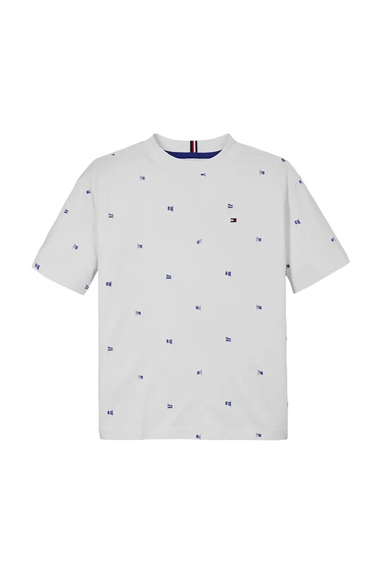 Детская хлопковая футболка Tommy Hilfiger KB0KB09353.128.176.PPYA белый SS25