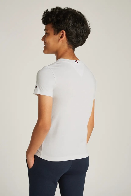 Dječaci Dječja pamučna majica kratkih rukava Tommy Hilfiger KB0KB09356.98.122.PPYA bijela