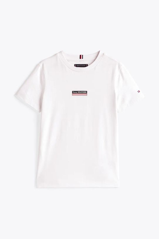 Tommy Hilfiger t-shirt in cotone per bambini KB0KB09362.104.122.PPYA bianco SS25