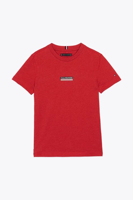 Tommy Hilfiger t-shirt in cotone per bambini KB0KB09362.104.122.PPYA rosso SS25