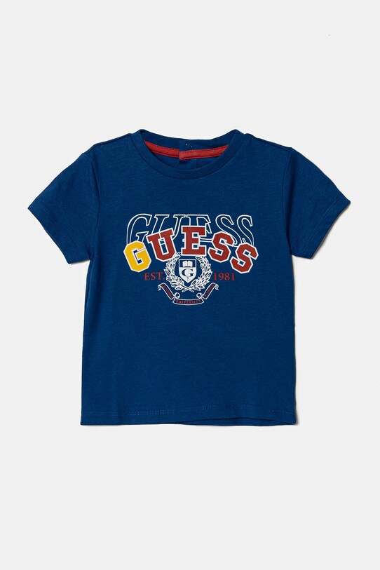 Guess tricou de bumbac pentru copii print albastru I5RI00.K8HM4.PPYA