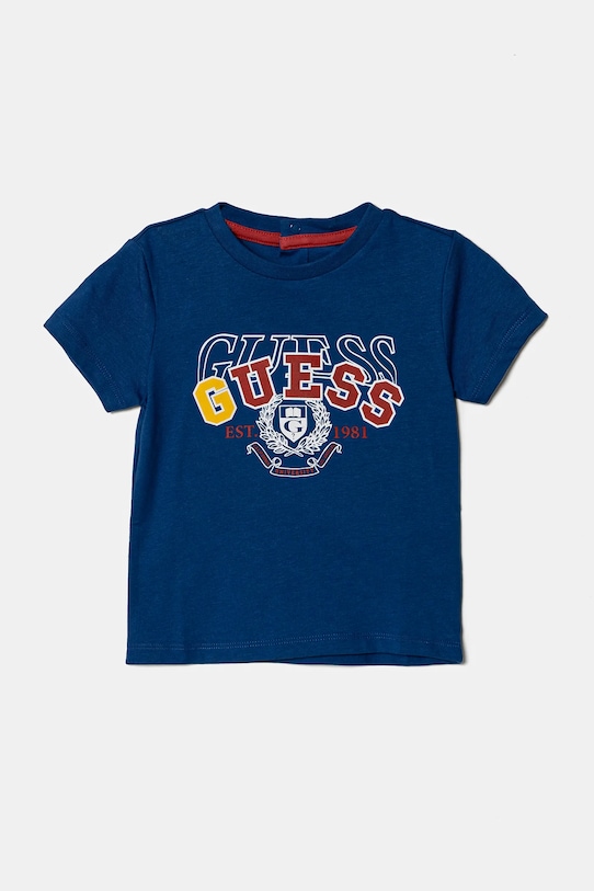 Детская хлопковая футболка Guess хлопок голубой I5RI00.K8HM4.PPYA