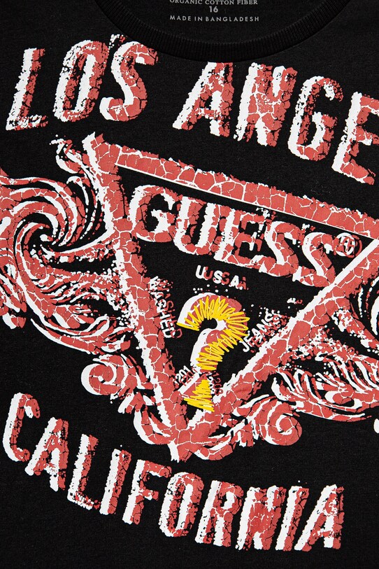 Хлопчик Дитяча бавовняна футболка Guess L5RI00.K8HM4.PPYA чорний