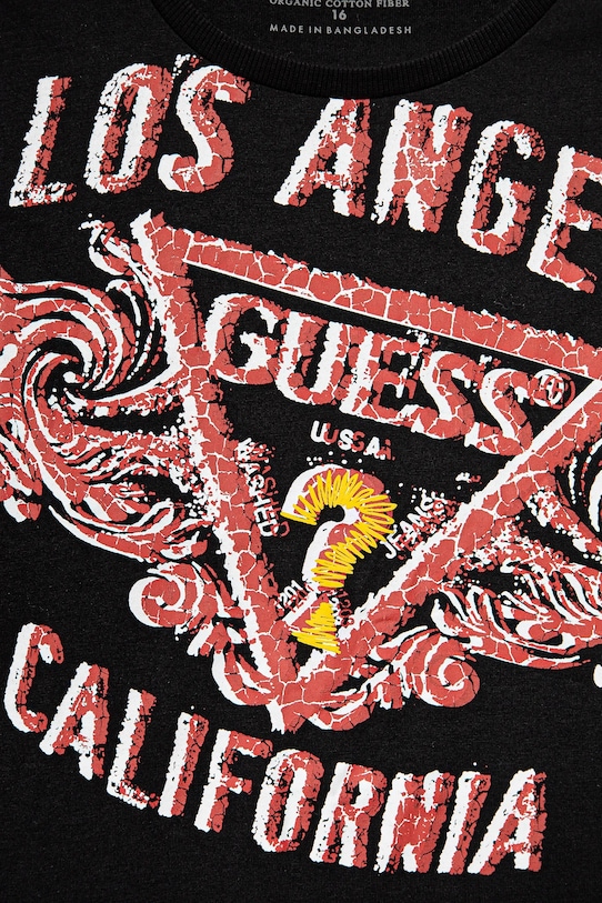 Хлопчик Дитяча бавовняна футболка Guess L5RI00.K8HM4.PPYA чорний