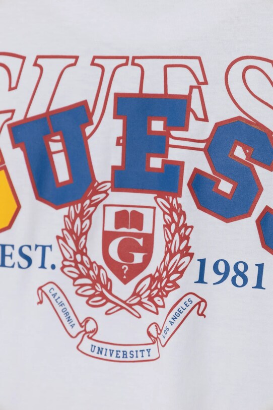 Chlapec Detské bavlnené tričko Guess L5RI02.K8HM4.PPYA biela