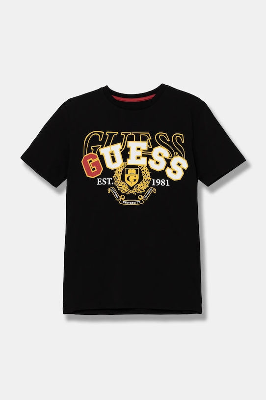 Guess gyerek pamut póló pamut fekete L5RI02.K8HM4.PPYA