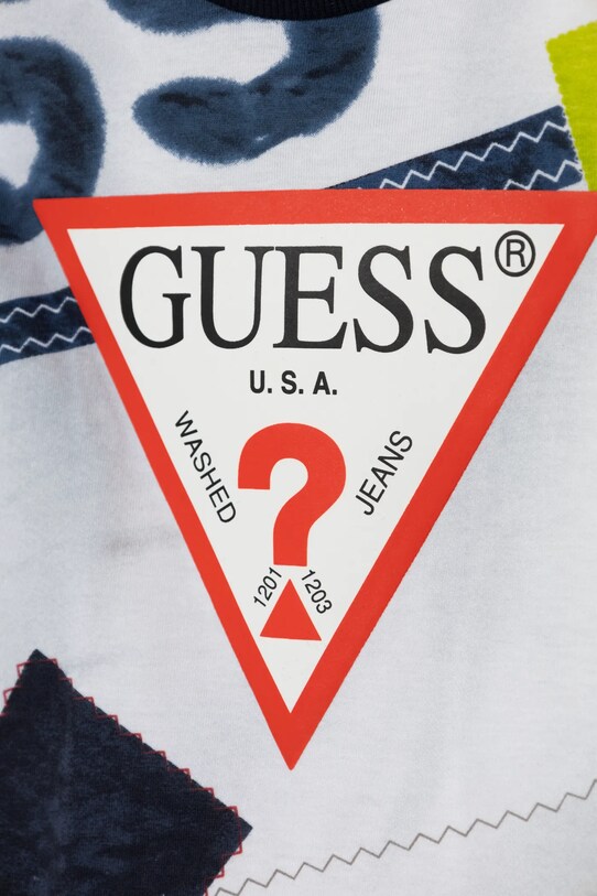 Хлопчик Дитяча бавовняна футболка Guess L5RI05.K8HM4.PPYA темно-синій