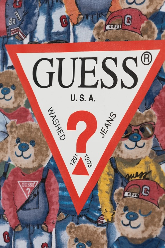 Мальчик Детская хлопковая футболка Guess L5RI05.K8HM4.PPYA зелёный