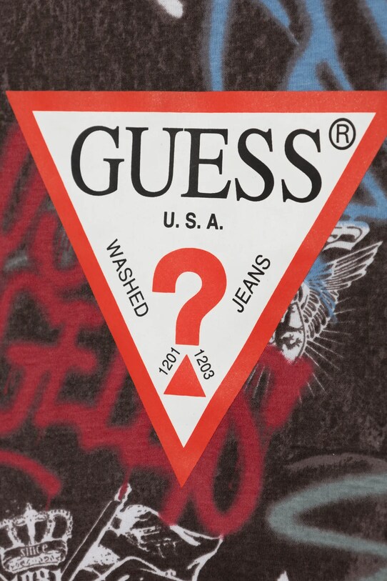 Хлопчик Дитяча бавовняна футболка Guess L5RI05.K8HM4.PPYA блакитний
