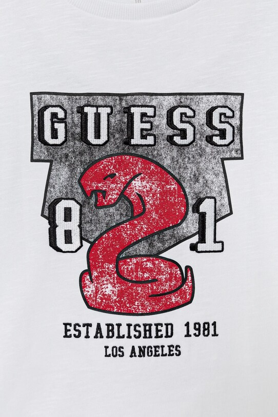 Хлопчик Дитяча бавовняна футболка Guess L5RI06.K6XN4.PPYA білий